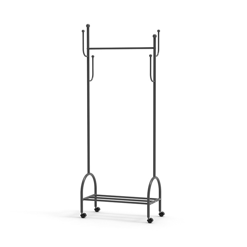 Light Luxury Floor-Standing Household Simple Rack Clothes Rack Creative Balcony Simple Universal Wheel Vertical Clothes Rack