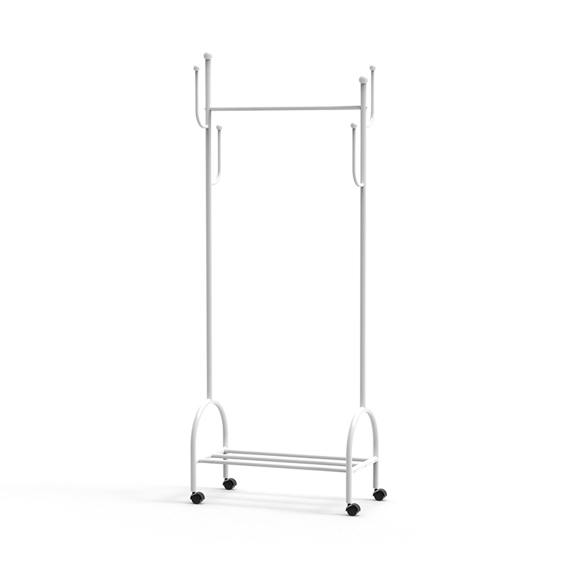 Light Luxury Floor-Standing Household Simple Rack Clothes Rack Creative Balcony Simple Universal Wheel Vertical Clothes Rack